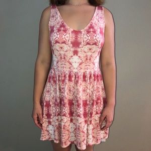 Pink tie dye dress